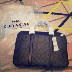 New Coach Leather Briefcase